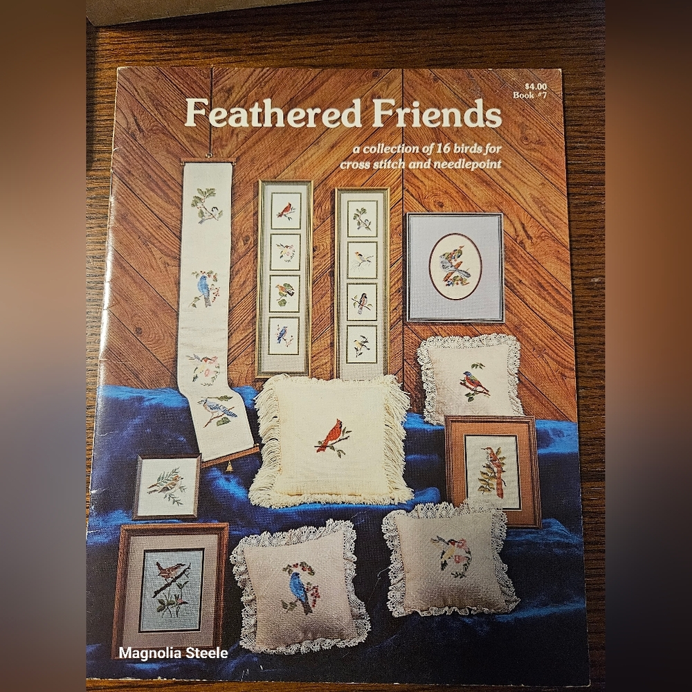 Feathered Friends 16 Birds Counted Cross Stitch Charted Designs Book Circa 1979